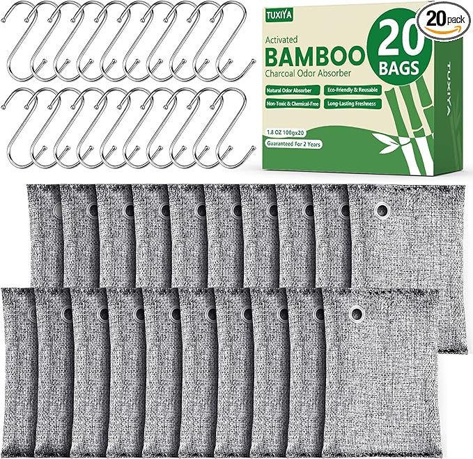 TUXIYA 20Pack Activated Charcoal Odor Absorber, Odor Eliminator by Unknown
