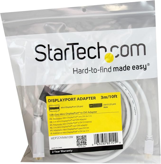 StarTech.com 10ft Mini DisplayPort to DVI Adapter Cable - Image 6