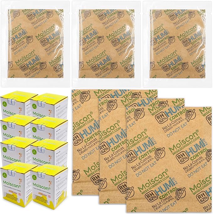 Wisesorb 62% Size 8 Two-Way Humidity Control Packs, 120 Pack 8 Gram by Wisesorb