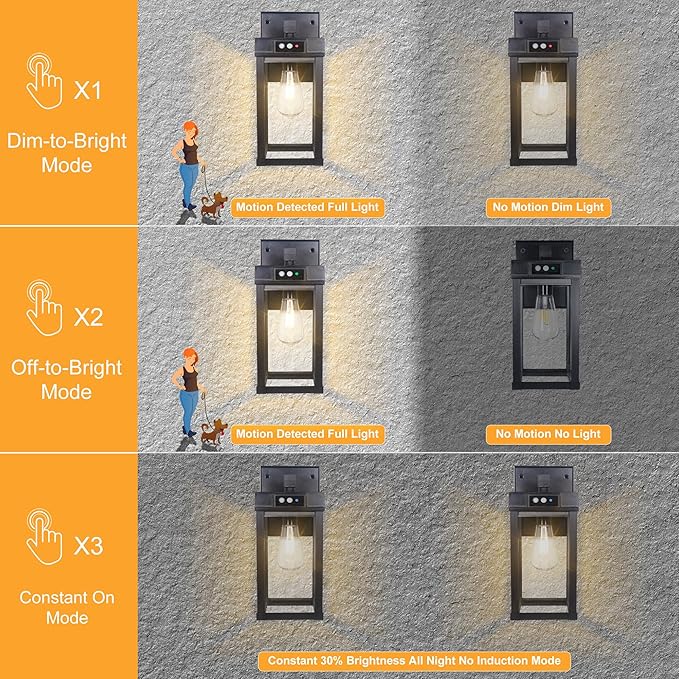 CYHKEE 2 Pack Solar Wall Lights Outdoor Waterproof - Image 4