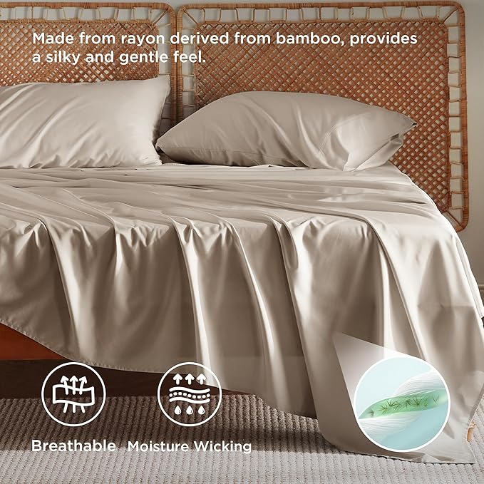 Bedsure King Size Sheets Set, Cooling Sheets - Image 3