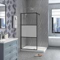 Goodyo Shower Door 34“ X 72” Fixed Frost Tempered Glass Shower Screen Panel by Goodyo