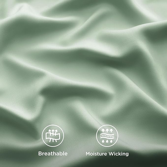 Bedsure Cooling Sheets Twin, Rayon Derived from Bamboo, Breathable & Soft Twin - Image 4