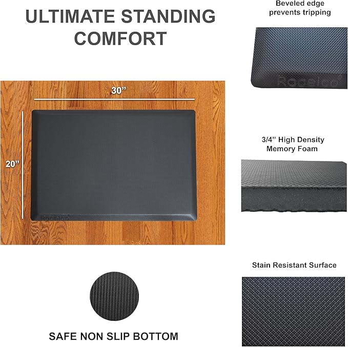 Rocelco 43" Height Adjustable Standing Desk Converter - Image 5
