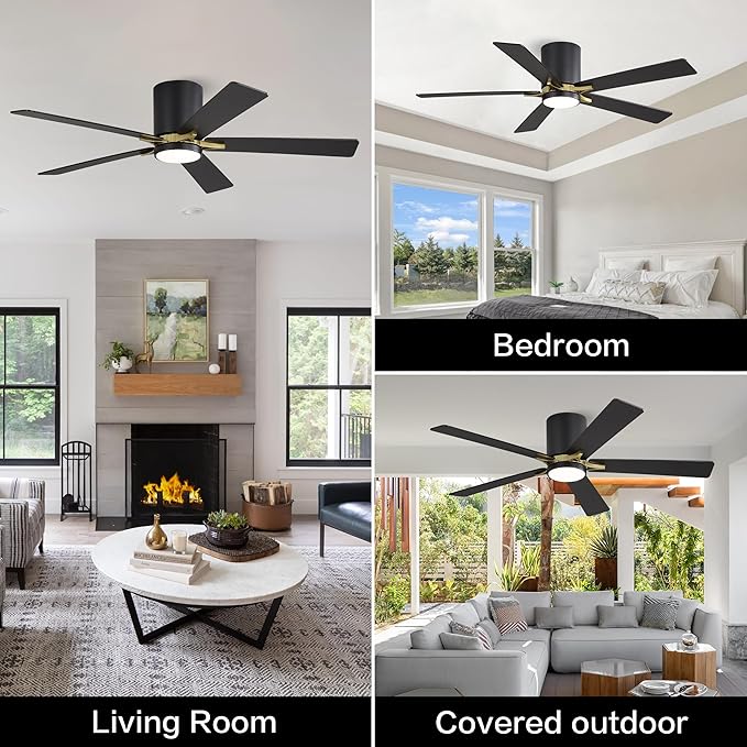 WINGBO 48" DC Flush Mount Ceiling Fan - Image 8