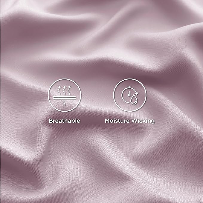 Bedsure California King Sheet Sets, Cooling Sheets, Rayon Derived from Bamboo - Image 4