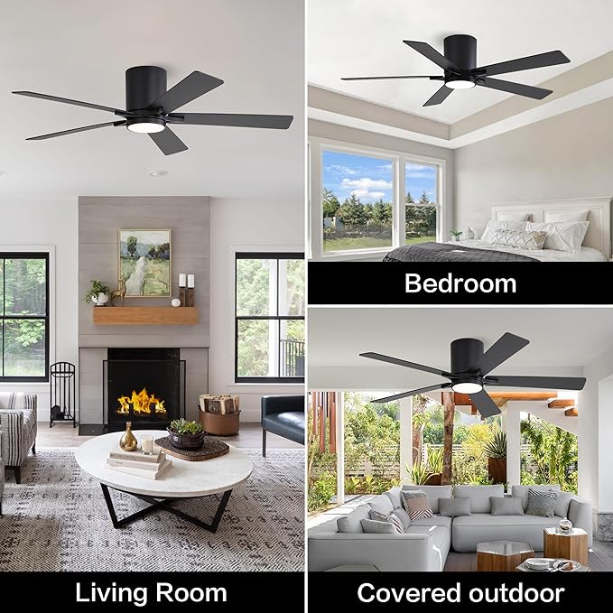 WINGBO 48" DC Flush Mount Ceiling Fan - Image 9