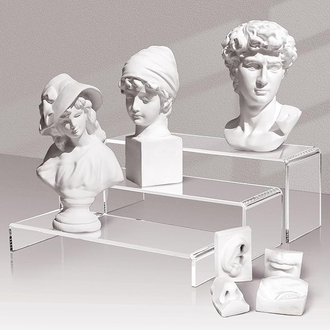 LFTYTUO 1 Set Large Acrylic Clear Display Risers, 3 Sizes 12" Rectangular - Image 5