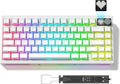 75% Wireless Mechanical Gaming Keyboard with Knob&Dot-Matrix Display | Bluetooth5.0/2.4Ghz/Usb C Thocky Creamy Keyboard for PC Computer, 8000Mah Battery Jelly Key Board for Win/Mac (Mt75-White)