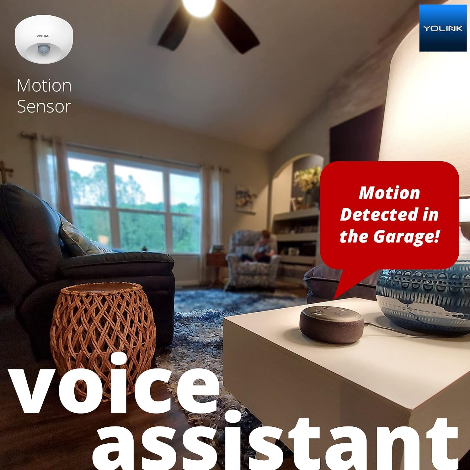 Smart Motion Sensor,  1/4 Mile World'S Longest Range Wireless Motion Detector Compatible with Alexa IFTTT, Movement Detector App Alerts Remote Monitor for Indoor Use,  Hub Included