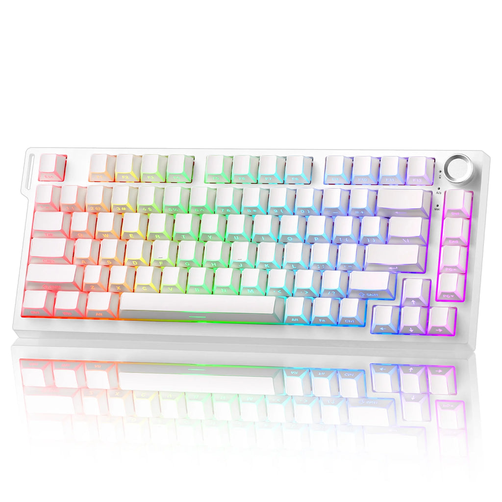 YUNZII RT75 PRO Dual 8K Wireless Gaming Keyboard, Rapid Trigger Mechanical Hall Effect Magnetic Keyboards, RGB Custom SOCD/DKS