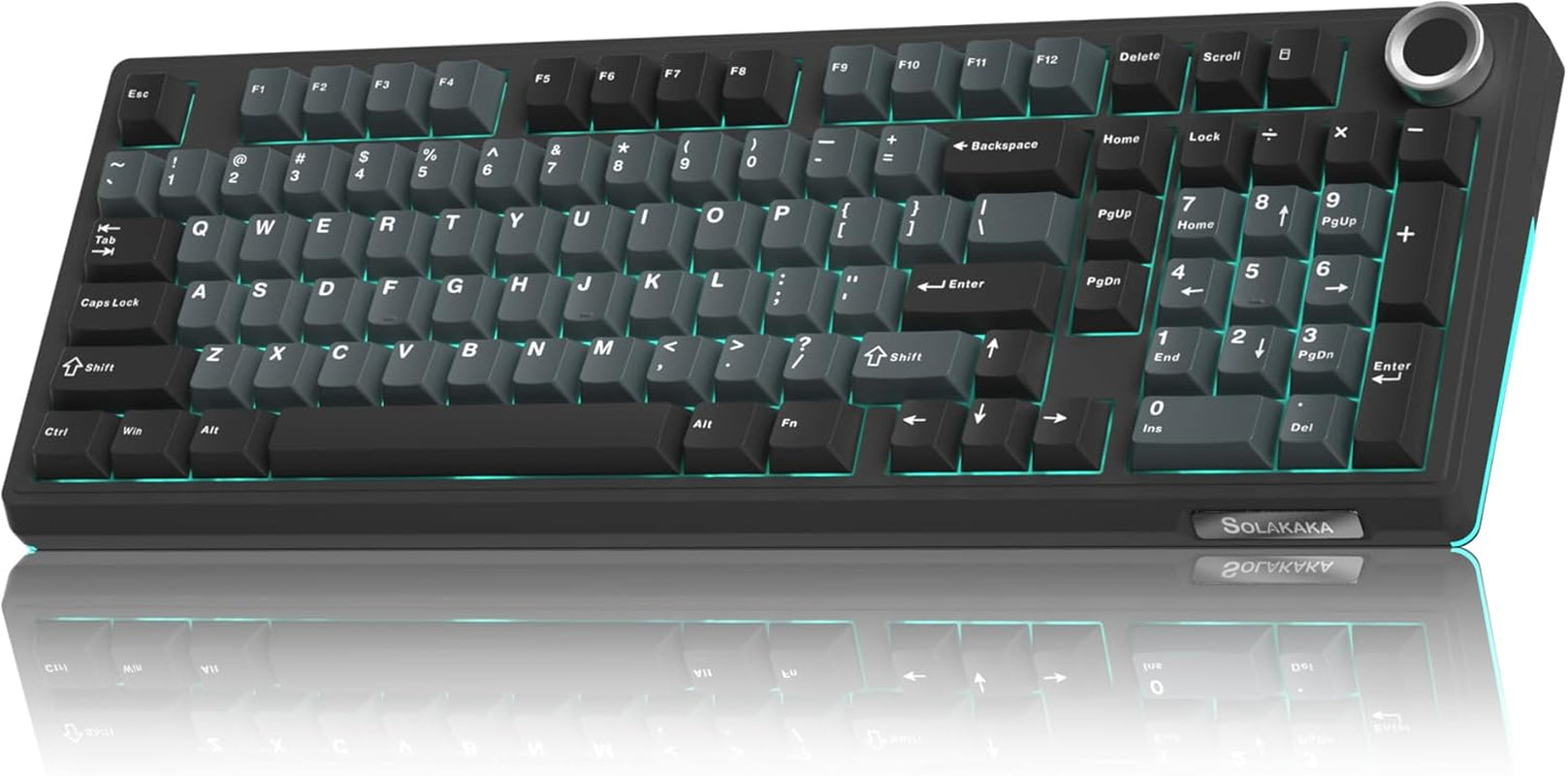 KI99 Pro Wireless Mechanical Keyboard with Quiet Switch, Hot Swappable Pre-Lubed Switches with RGB Backlit, Gasket Structure Computer Gaming Keyboard (Blackblue, Silent Switch)